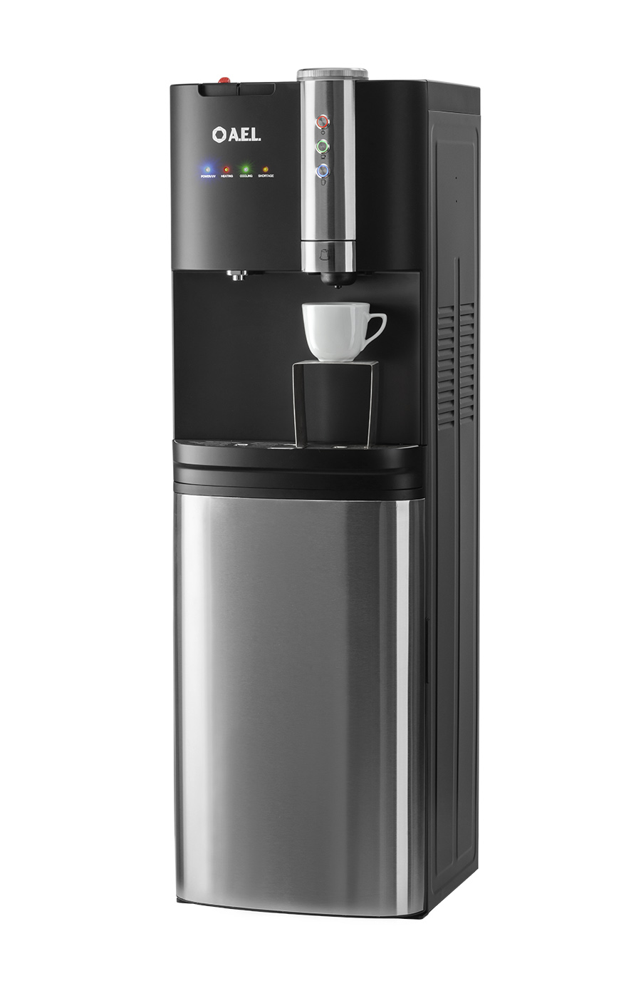 Кулер для воды LC-AEL-2501a black/ss с нижней загрузкой и кофемашиной